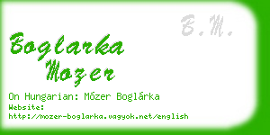 boglarka mozer business card