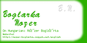 boglarka mozer business card